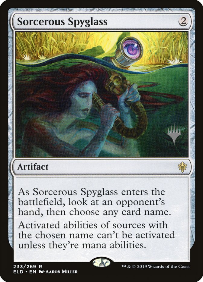 Sorcerous Spyglass (Promo Pack) [Throne of Eldraine Promos] | Game Master's Emporium (The New GME)