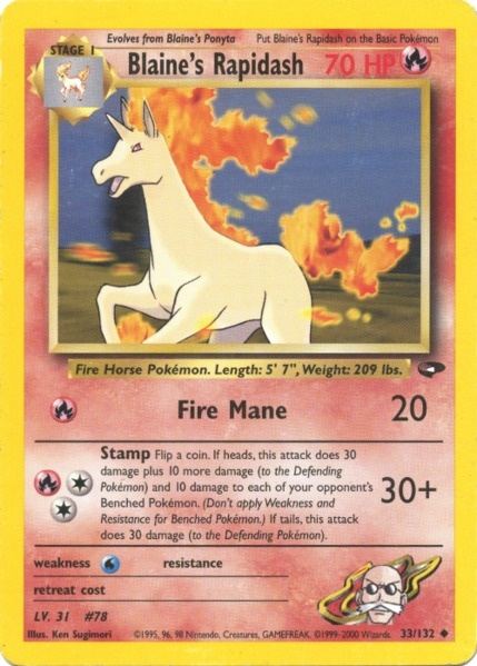 Blaine's Rapidash (33/132) [Gym Challenge Unlimited] | Game Master's Emporium (The New GME)