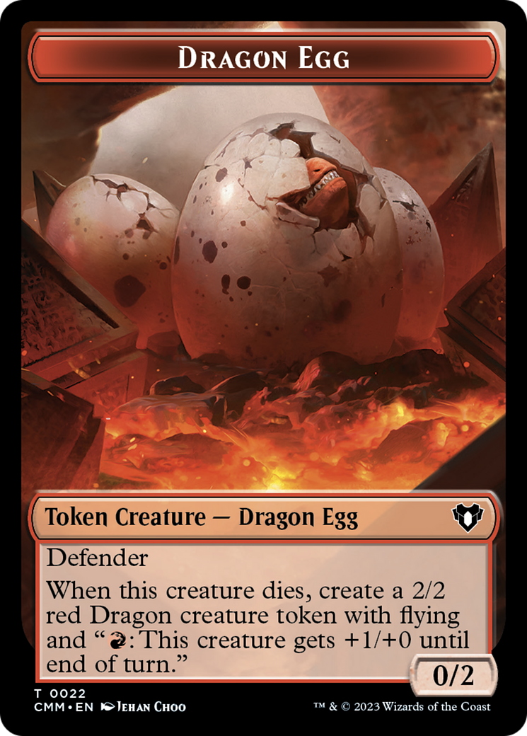 Dragon Egg Token [Commander Masters Tokens] | Game Master's Emporium (The New GME)