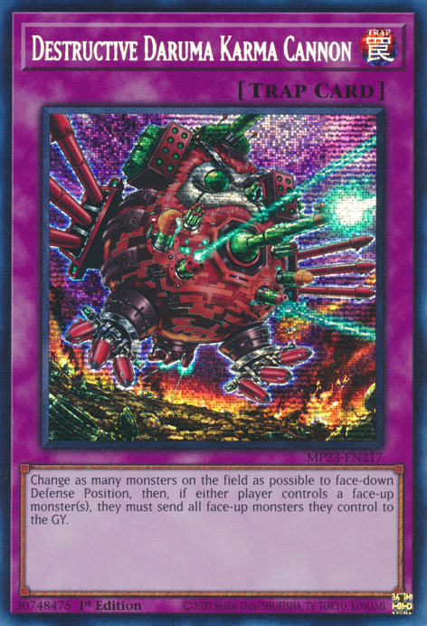 Destructive Daruma Karma Cannon [MP23-EN217] Prismatic Secret Rare | Game Master's Emporium (The New GME)