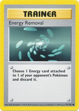 Energy Removal (92/102) [Base Set Shadowless Unlimited] | Game Master's Emporium (The New GME)
