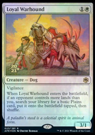 Loyal Warhound [Dungeons & Dragons: Adventures in the Forgotten Realms Prerelease Promos] | Game Master's Emporium (The New GME)