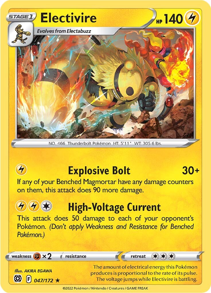 Electivire (047/172) [Sword & Shield: Brilliant Stars] | Game Master's Emporium (The New GME)