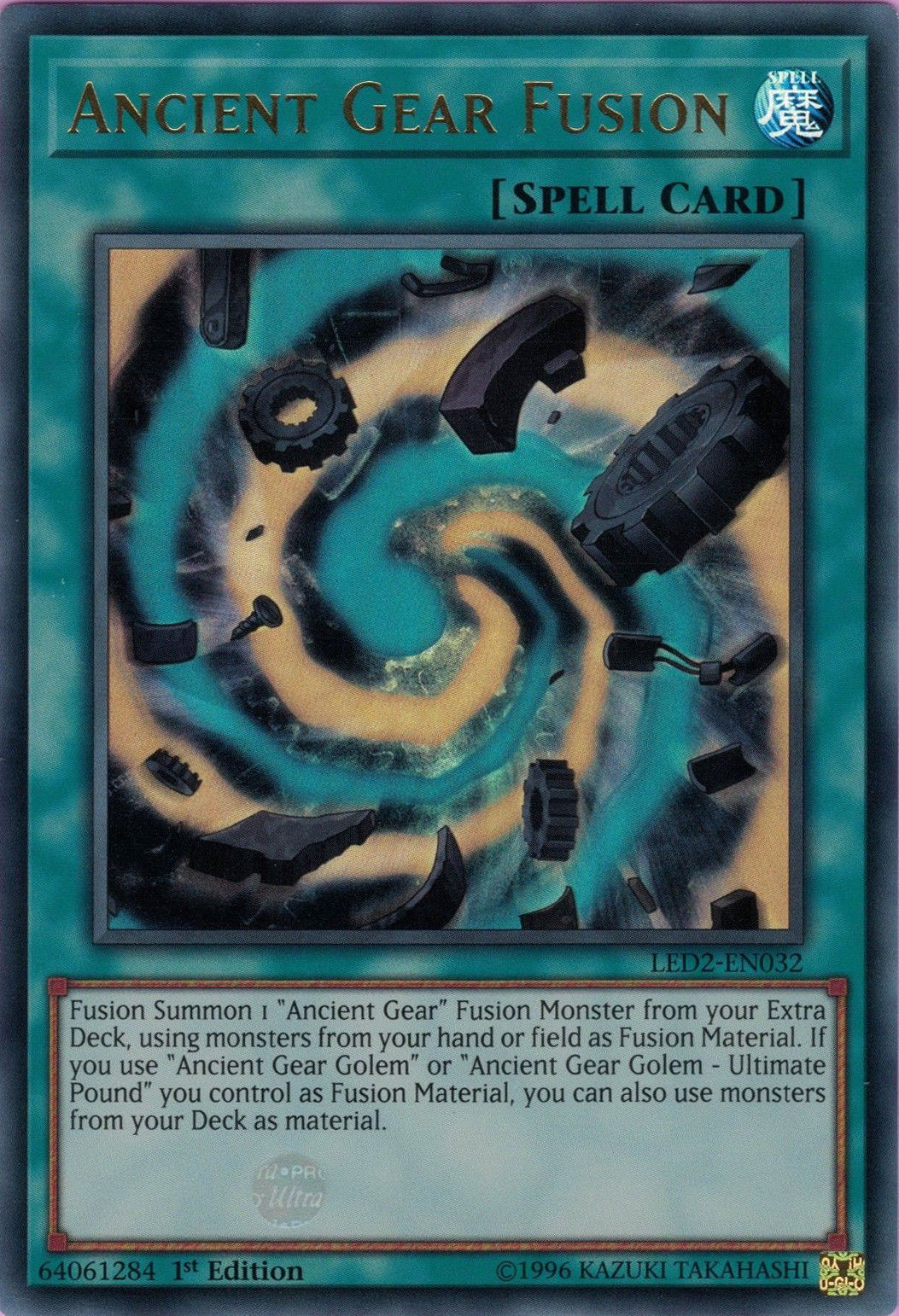 Ancient Gear Fusion [LED2-EN032] Ultra Rare | Game Master's Emporium (The New GME)