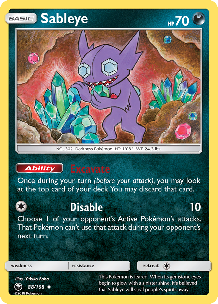 Sableye (88/168) [Sun & Moon: Celestial Storm] | Game Master's Emporium (The New GME)