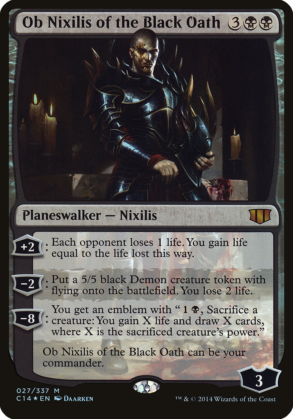 Ob Nixilis of the Black Oath (Oversized) [Commander 2014 Oversized] | Game Master's Emporium (The New GME)