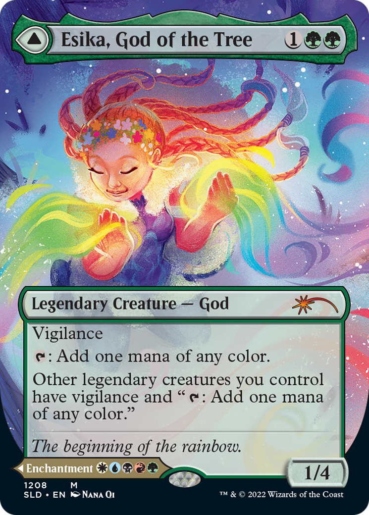 Esika, God of the Tree // The Prismatic Bridge (Display Commander) (Borderless) [Secret Lair: From Cute to Brute] | Game Master's Emporium (The New GME)