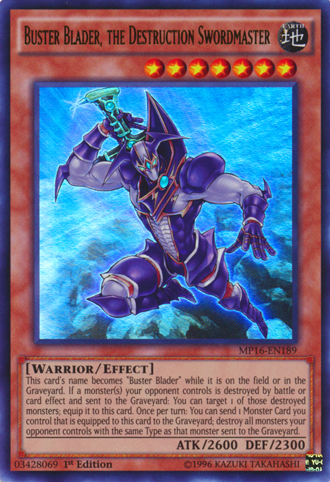 Buster Blader, the Destruction Swordmaster [MP16-EN189] Ultra Rare | Game Master's Emporium (The New GME)