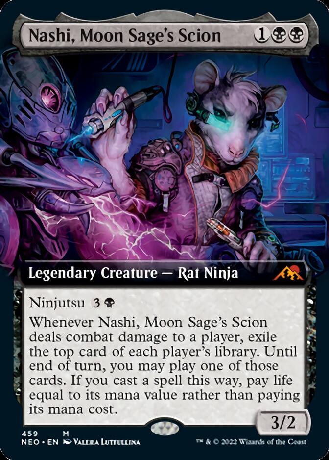 Nashi, Moon Sage's Scion (Extended Art) [Kamigawa: Neon Dynasty] | Game Master's Emporium (The New GME)