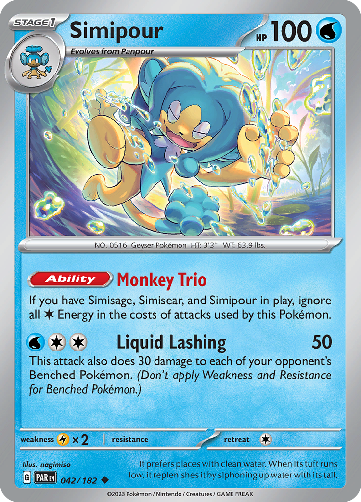 Simipour (042/182) [Scarlet & Violet: Paradox Rift] | Game Master's Emporium (The New GME)
