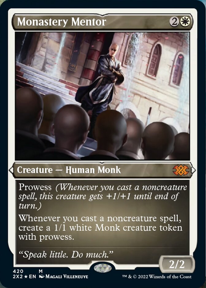 Monastery Mentor (Foil Etched) [Double Masters 2022] | Game Master's Emporium (The New GME)