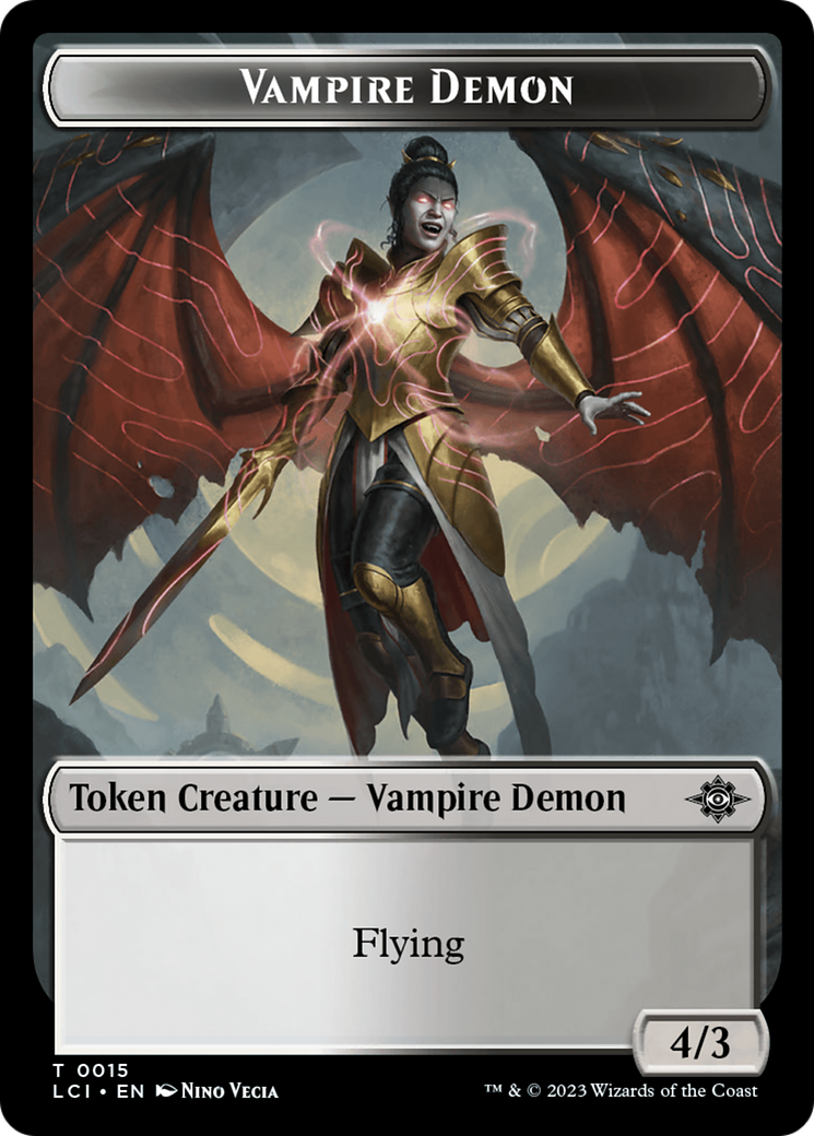 Vampire (0006) // Vampire Demon Double-Sided Token [The Lost Caverns of Ixalan Commander Tokens] | Game Master's Emporium (The New GME)