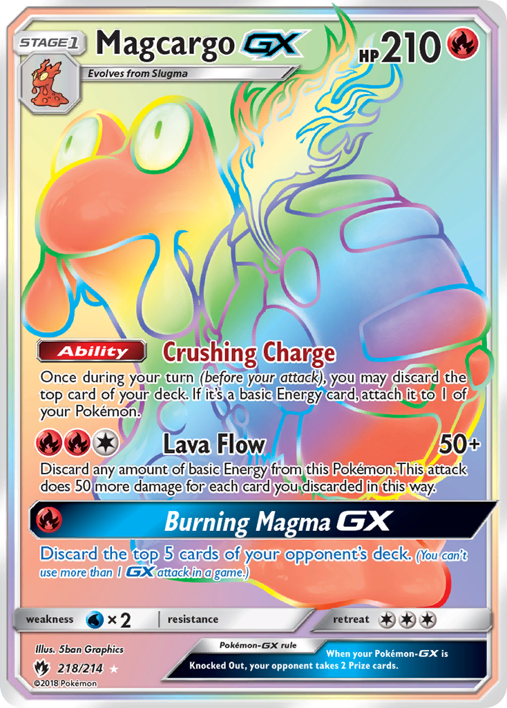 Magcargo GX (218/214) [Sun & Moon: Lost Thunder] | Game Master's Emporium (The New GME)