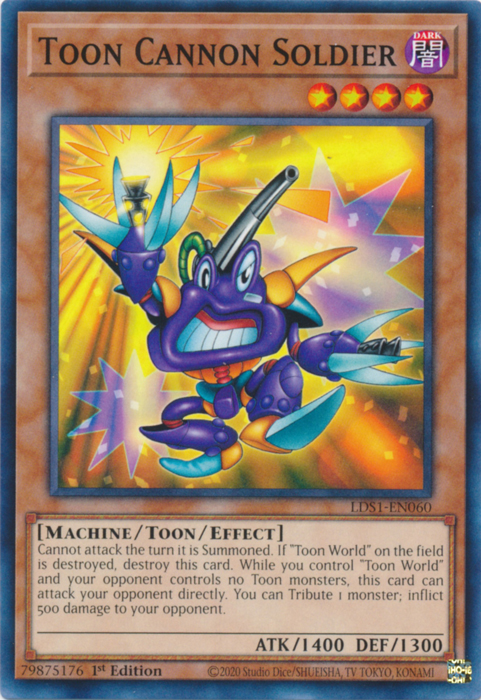 Toon Cannon Soldier [LDS1-EN060] Common | Game Master's Emporium (The New GME)