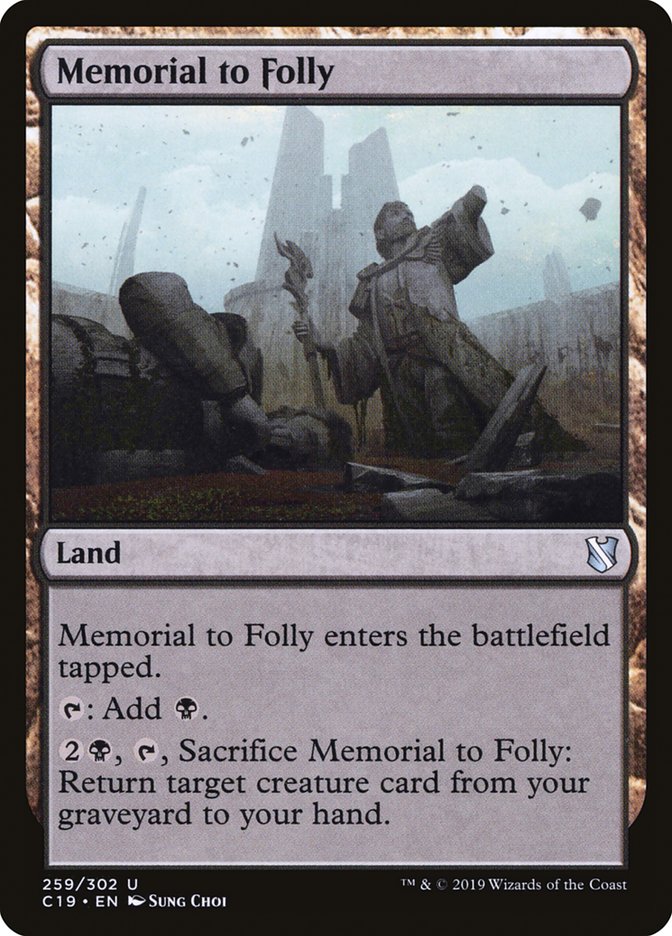 Memorial to Folly [Commander 2019] | Game Master's Emporium (The New GME)