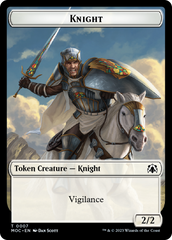 Knight (7) // Spirit (14) Double-Sided Token [March of the Machine Commander Tokens] | Game Master's Emporium (The New GME)