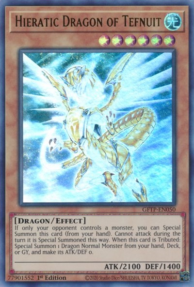 Hieratic Dragon of Tefnuit [GFTP-EN050] Ultra Rare | Game Master's Emporium (The New GME)