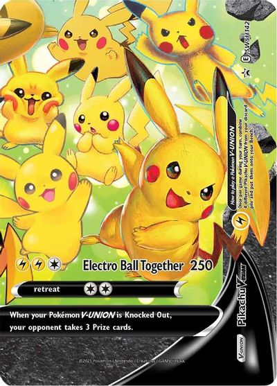 Pikachu V-UNION (SWSH142) (Celebrations) [Sword & Shield: Black Star Promos] | Game Master's Emporium (The New GME)