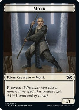 Wrenn and Six Emblem // Monk Double-Sided Token [Double Masters 2022 Tokens] | Game Master's Emporium (The New GME)