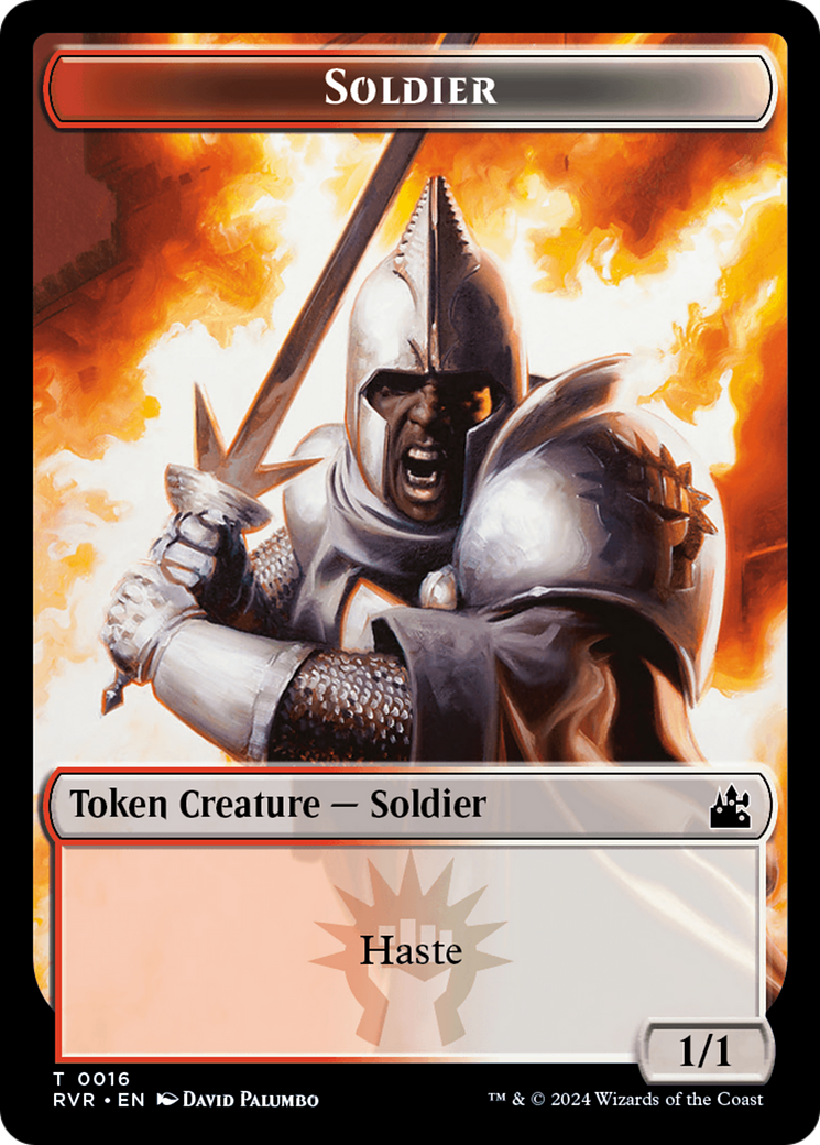 Saproling // Soldier Double-Sided Token [Ravnica Remastered Tokens] | Game Master's Emporium (The New GME)