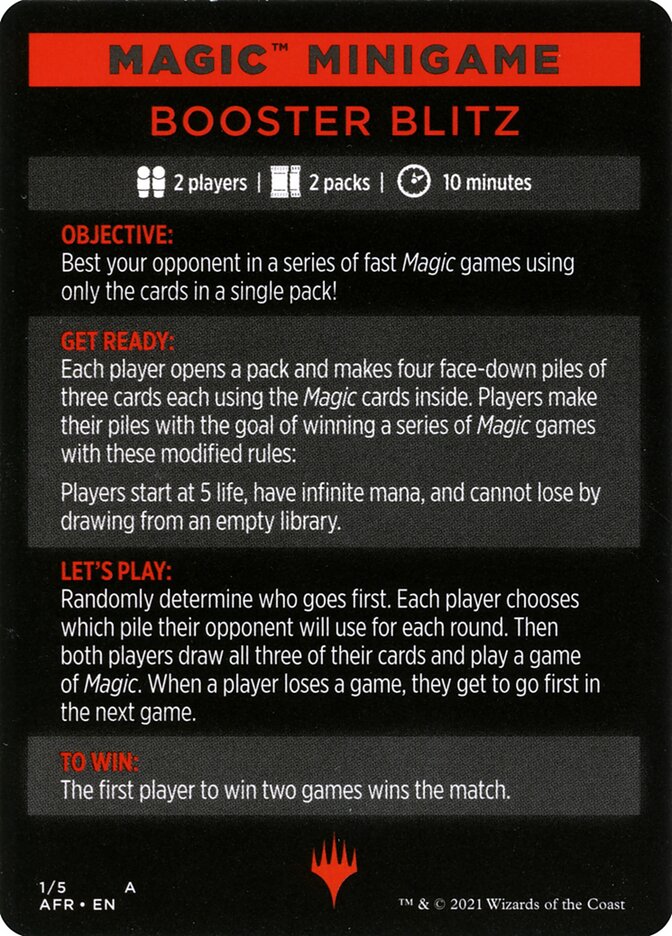 Booster Blitz (Magic Minigame) [Dungeons & Dragons: Adventures in the Forgotten Realms Minigame] | Game Master's Emporium (The New GME)