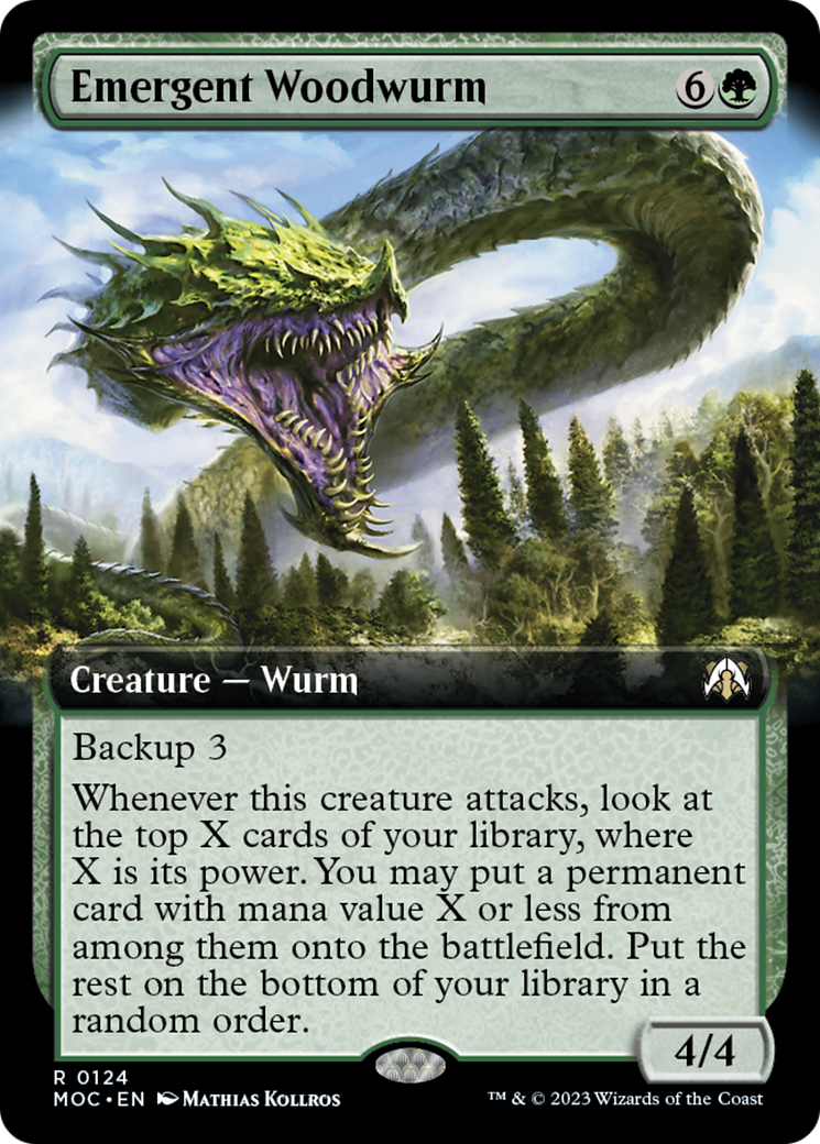 Emergent Woodwurm (Extended Art) [March of the Machine Commander] | Game Master's Emporium (The New GME)