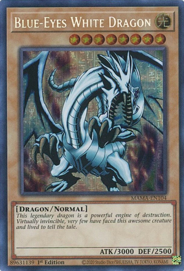 Blue-Eyes White Dragon [MAMA-EN104] Secret Pharaoh's Rare | Game Master's Emporium (The New GME)