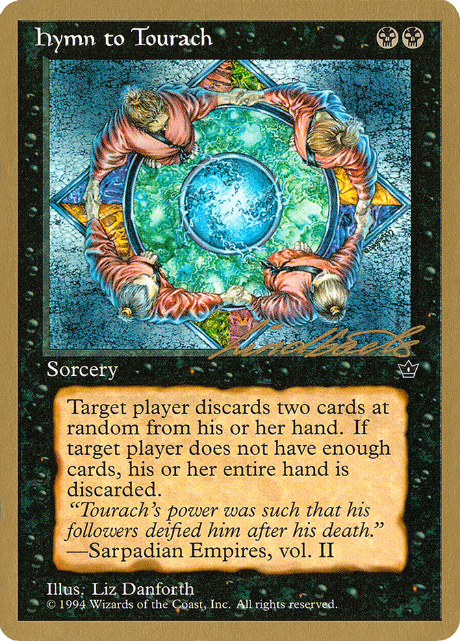 Hymn to Tourach (Circle) (Leon Lindback) [Pro Tour Collector Set] | Game Master's Emporium (The New GME)