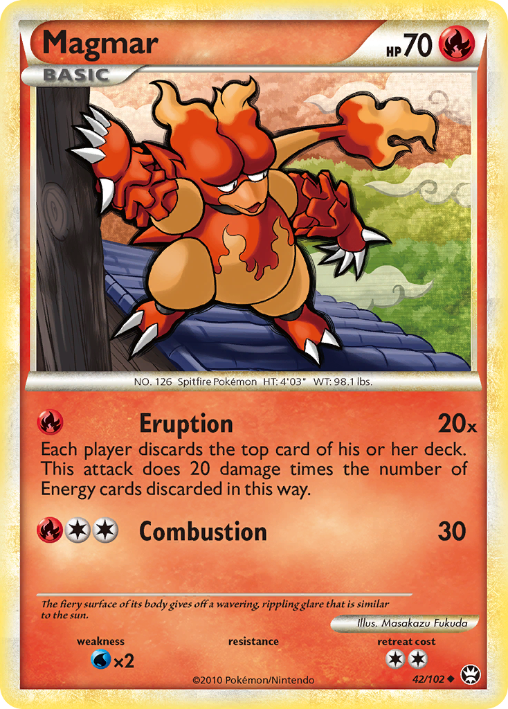 Magmar (42/102) [HeartGold & SoulSilver: Triumphant] | Game Master's Emporium (The New GME)