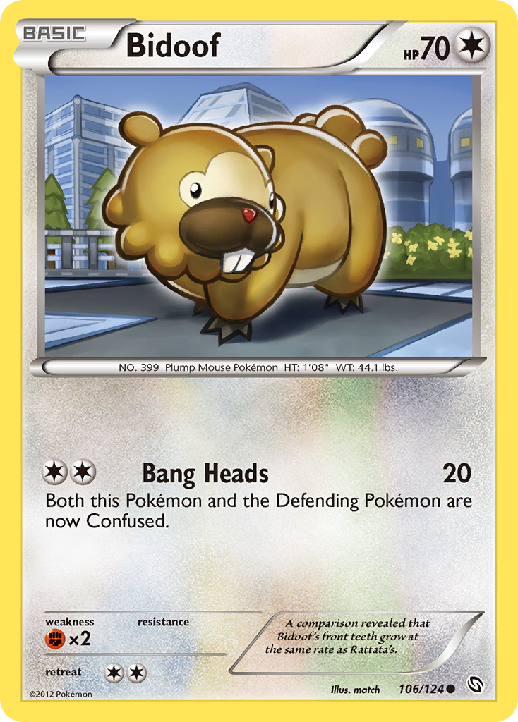 Bidoof (106/124) [Black & White: Dragons Exalted] | Game Master's Emporium (The New GME)