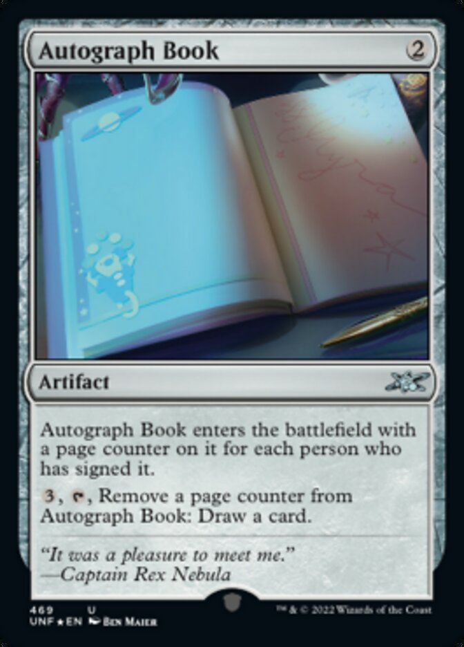 Autograph Book (Galaxy Foil) [Unfinity] | Game Master's Emporium (The New GME)