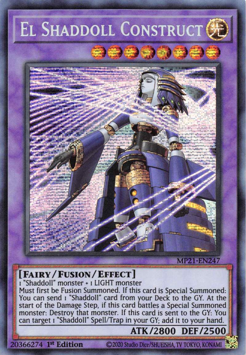 El Shaddoll Construct (Alternate Art) [MP21-EN247] Prismatic Secret Rare | Game Master's Emporium (The New GME)