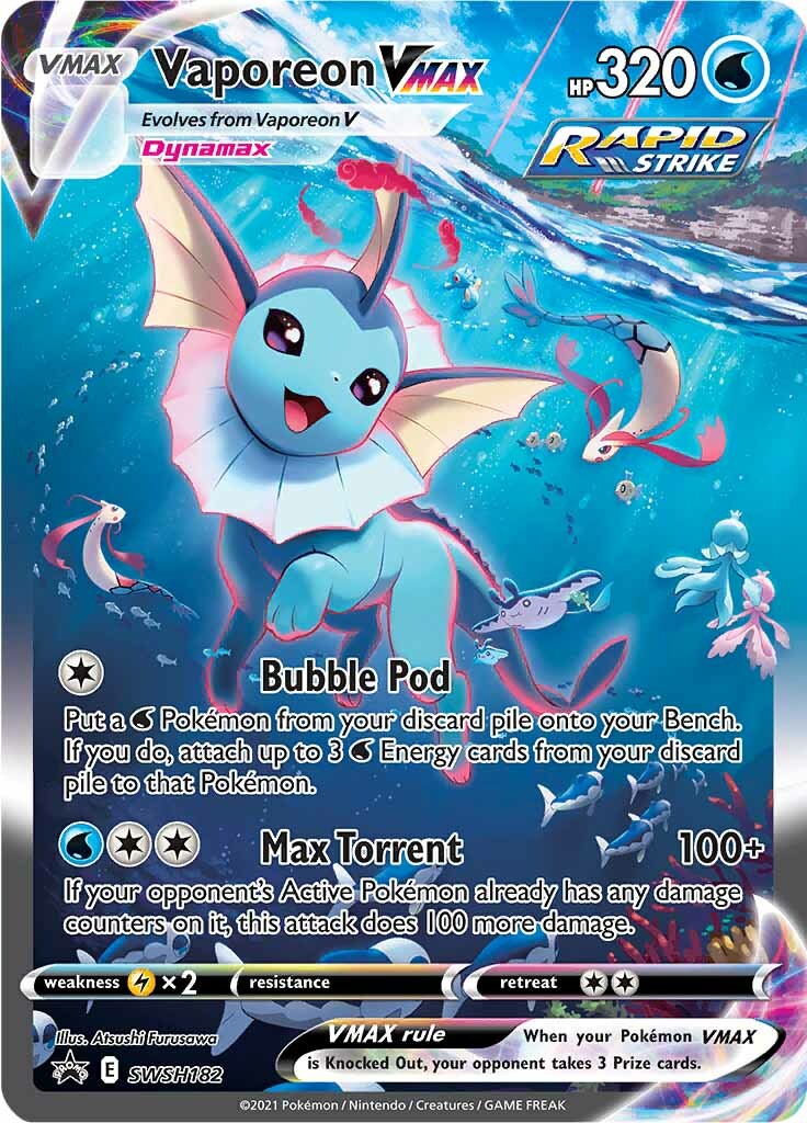 Vaporeon VMAX (SWSH182) [Sword & Shield: Black Star Promos] | Game Master's Emporium (The New GME)
