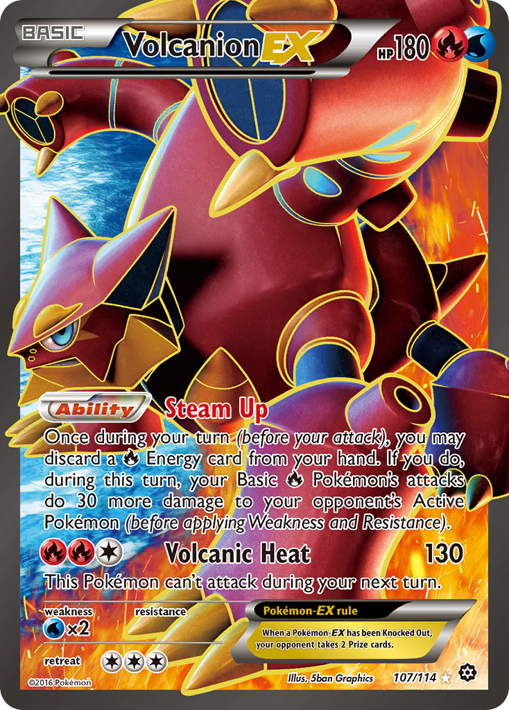 Volcanion EX (107/114) [XY: Steam Siege] | Game Master's Emporium (The New GME)