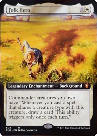 Folk Hero (Extended Art) [Commander Legends: Battle for Baldur's Gate] | Game Master's Emporium (The New GME)