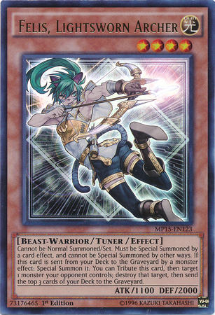 Felis, Lightsworn Archer [MP15-EN123] Ultra Rare | Game Master's Emporium (The New GME)