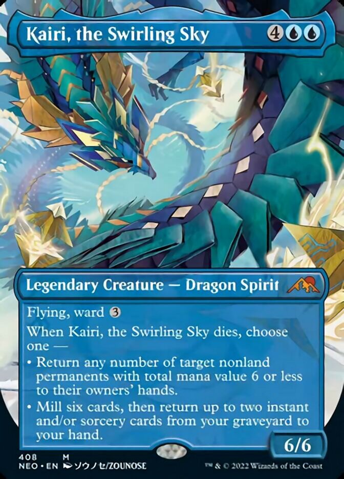 Kairi, the Swirling Sky (Borderless Alternate Art) [Kamigawa: Neon Dynasty] | Game Master's Emporium (The New GME)