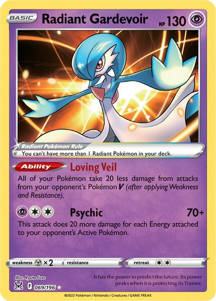Radiant Gardevoir (069/196) [Prize Pack Series Three] | Game Master's Emporium (The New GME)