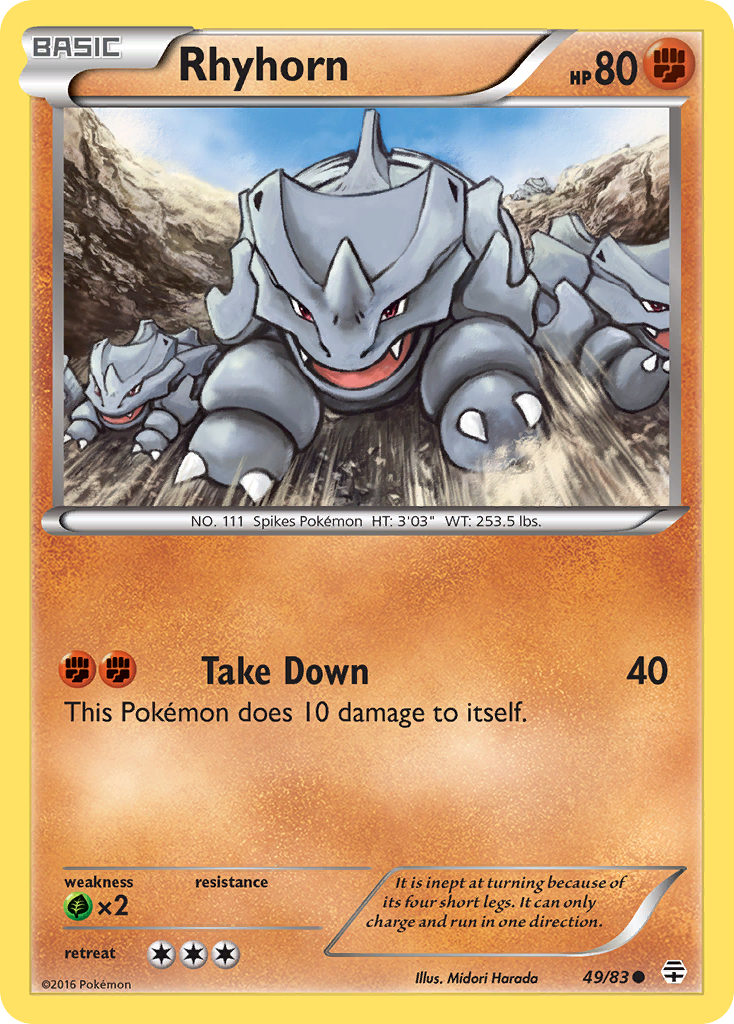 Rhyhorn (49/83) [XY: Generations] | Game Master's Emporium (The New GME)