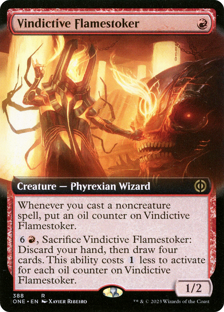 Vindictive Flamestoker (Extended Art) [Phyrexia: All Will Be One] | Game Master's Emporium (The New GME)
