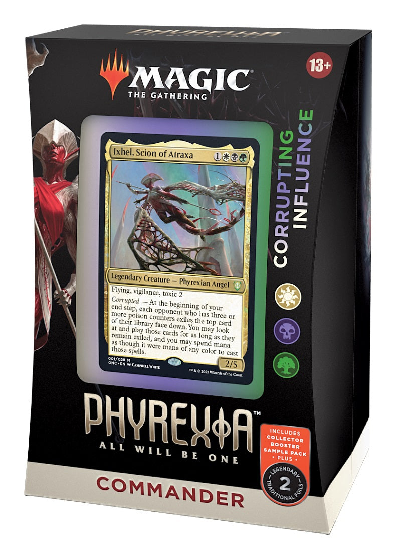 MTG Phyrexia: All Will Be One  Commander Deck: Corrupting Influence W/B/G | Game Master's Emporium (The New GME)