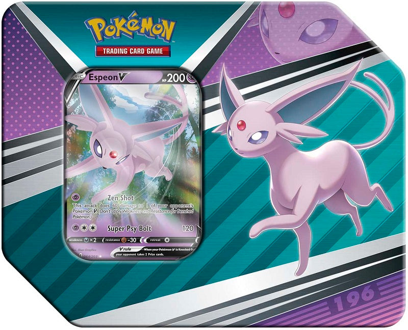 Pokemon  V Heroes Espeon Tin | Game Master's Emporium (The New GME)