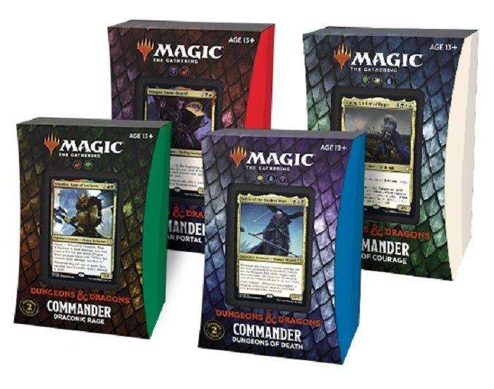 Magic The Gathering Adventures in The Forgotten Realms Commander Deck –  Dungeons of Death (White-Blue-Black)