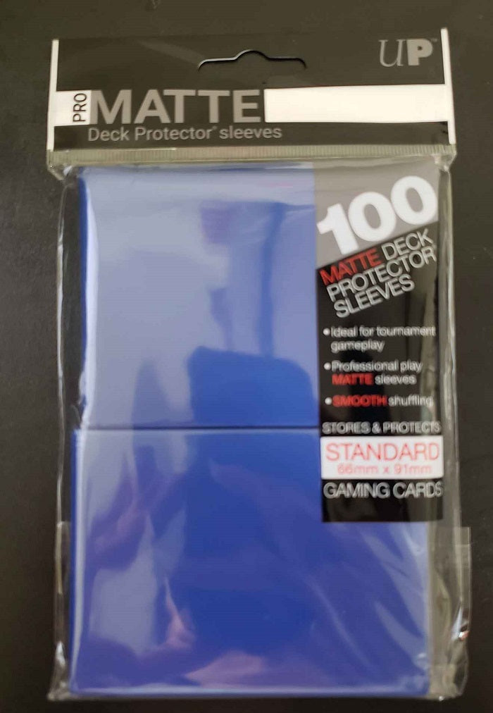 Deck Protector Matte Blue Card Sleeves 100 Standard Size | Game Master's Emporium (The New GME)