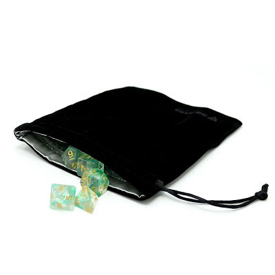 Dice Bag Black Medium Satin-lined | Game Master's Emporium (The New GME)