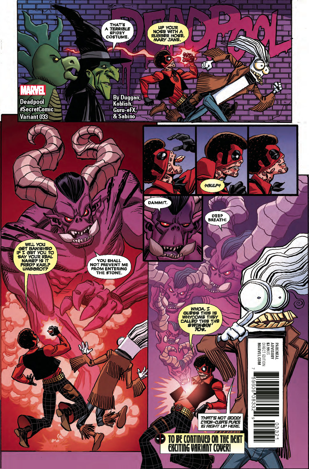 DEADPOOL #33 KOBLISH  SECRET COMICS VAR SE | Game Master's Emporium (The New GME)