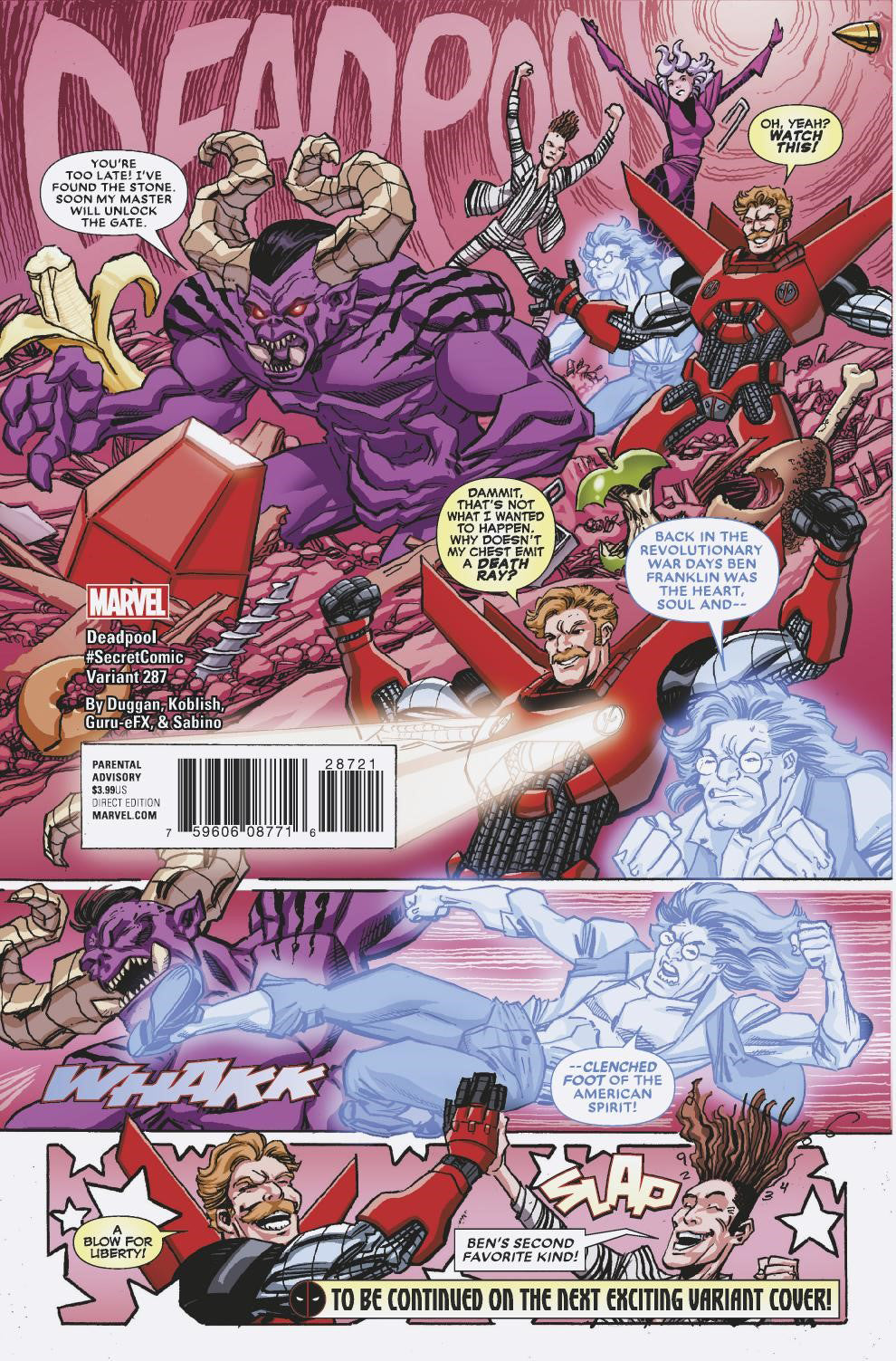DESPICABLE DEADPOOL #287 KOBLISH SECRET COMIC VAR LEG | Game Master's Emporium (The New GME)
