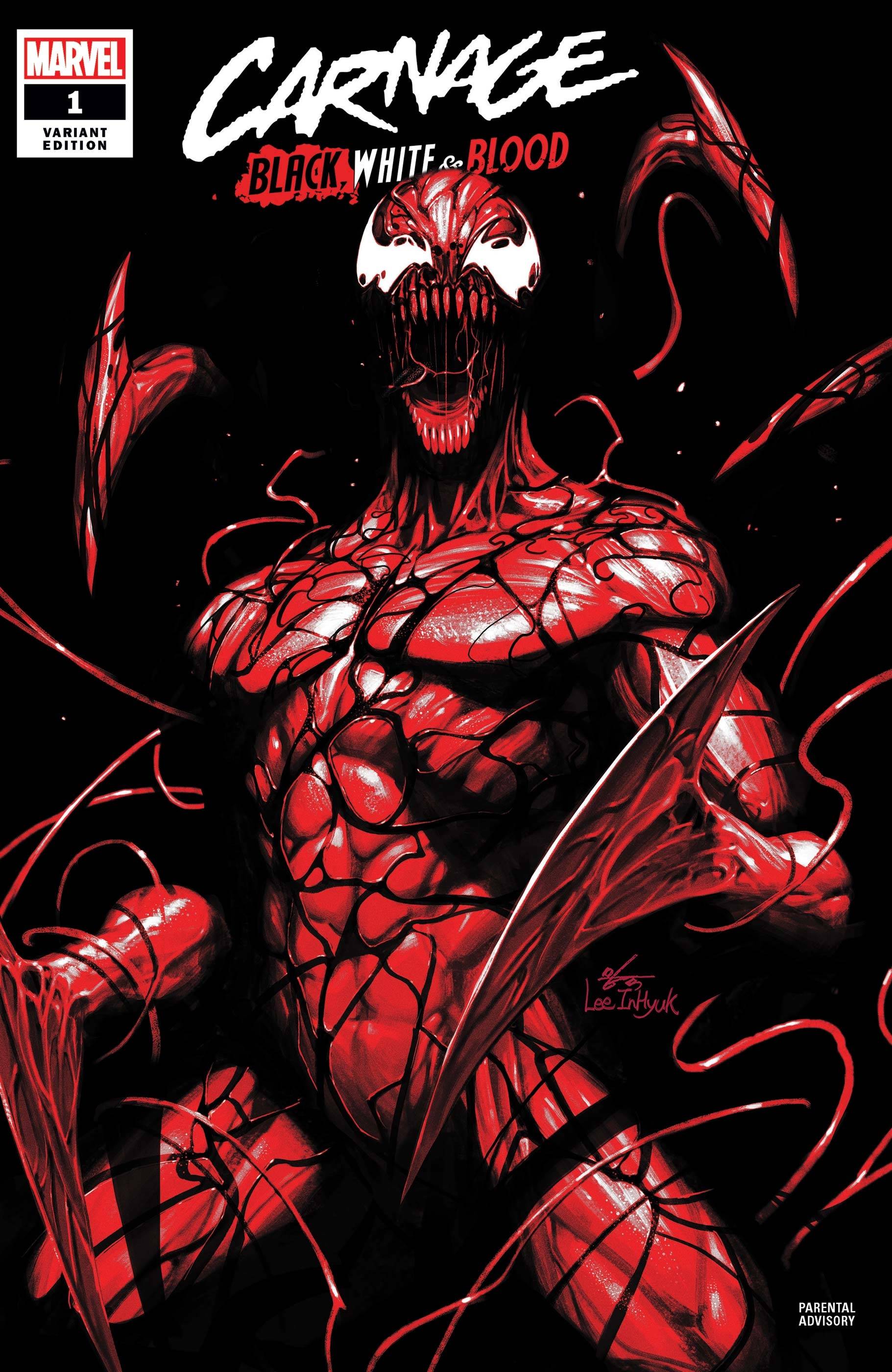 CARNAGE BLACK WHITE AND BLOOD #1 (OF 4) INHYUK LEE VAR | Game Master's Emporium (The New GME)