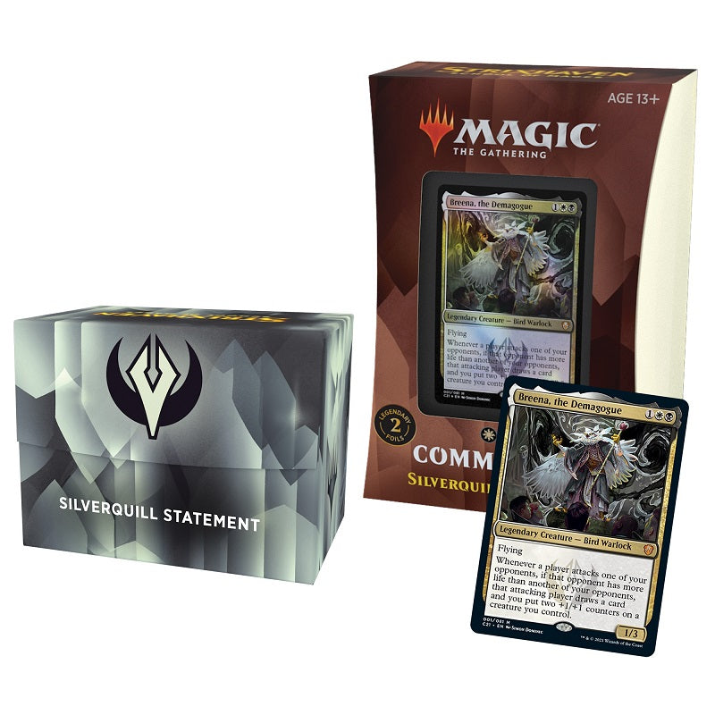 MTG Strixhaven  Commander Deck  Silverquill Statement (Black-White) | Game Master's Emporium (The New GME)