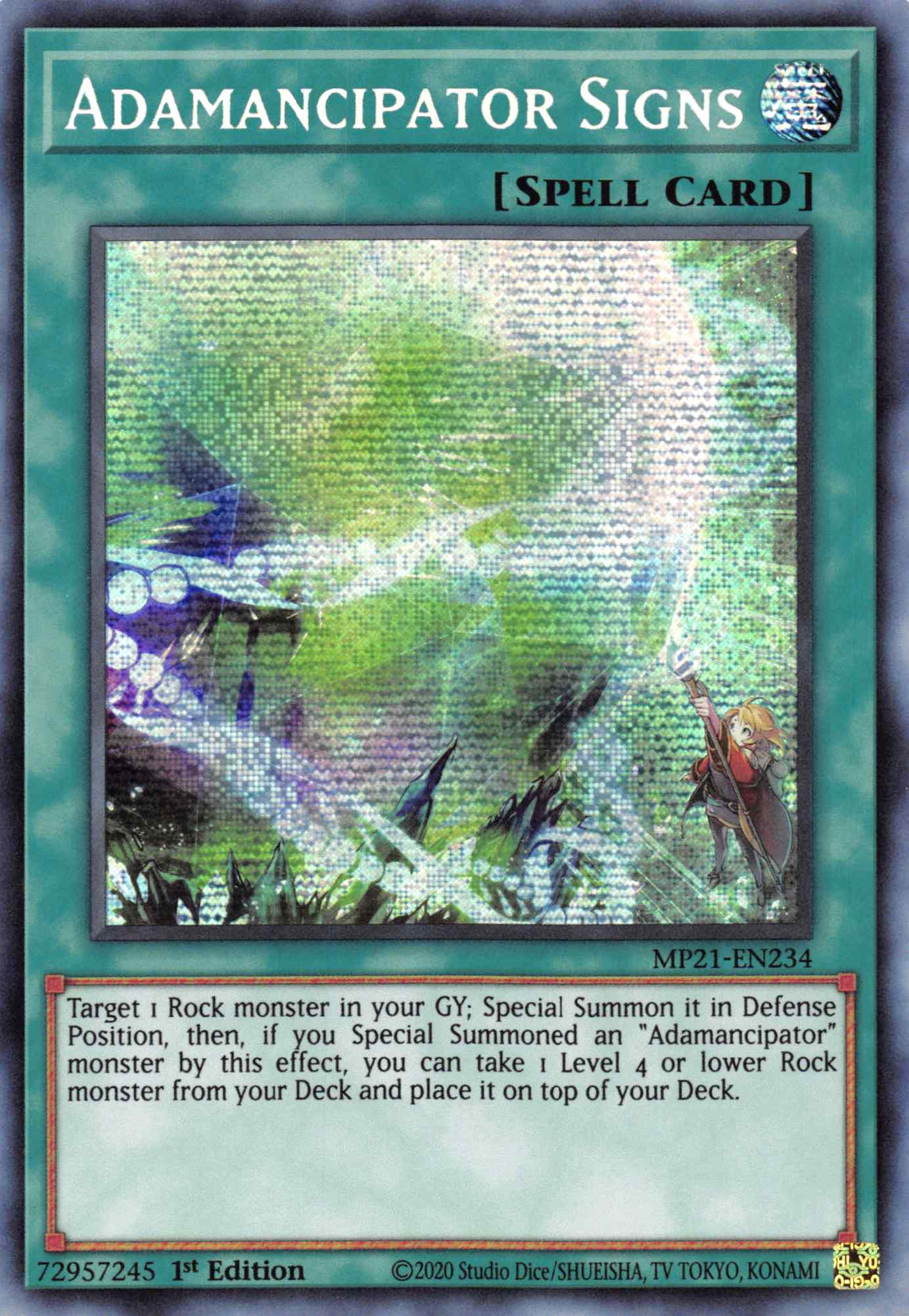 Adamancipator Signs [MP21-EN234] Prismatic Secret Rare | Game Master's Emporium (The New GME)